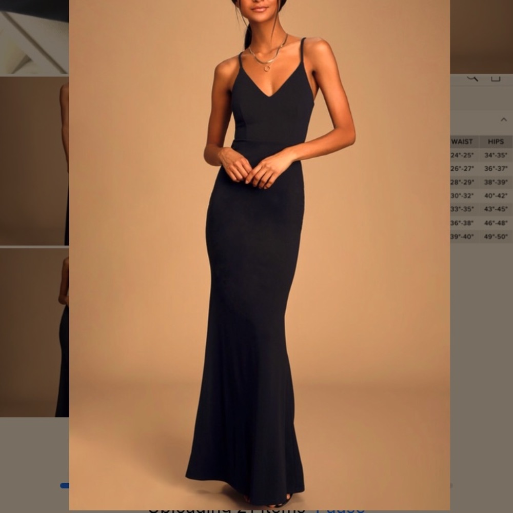 Black Backless mermaid maxi dress